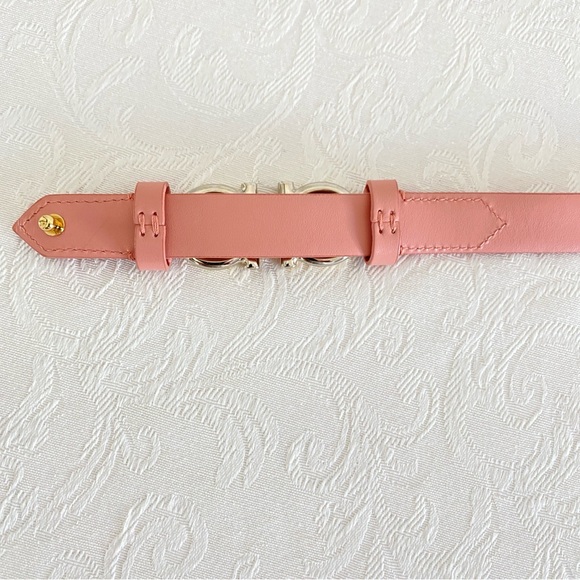 Salvatore Ferragamo pink Gancini leather belt main image 8
